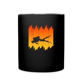 Scuba Diving - Tasse einfarbig - Schwarz - Vorne