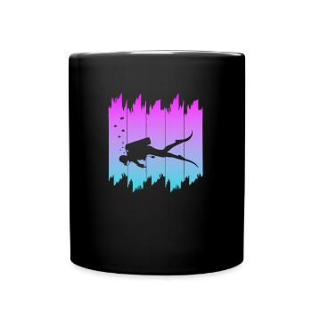 Tauchen, Scuba Diving - Tasse einfarbig - Schwarz - Vorne