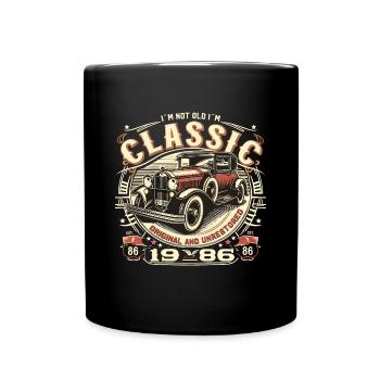 38ème Anniversaire Oldtimer 1986 PAS VIEUX CLASSIQUE - Mug uni - noir - Devant