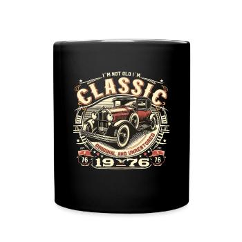 48. Geburtstag Oldtimer 1976 NOT OLD CLASSIC - Tasse einfarbig - Schwarz - Vorne