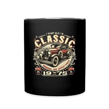 50e anniversaire Oldtimer 1975 PAS VIEUX CLASSIQUE - Mug uni - noir - Devant