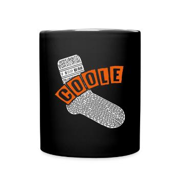 Coole Socke - lustiges Motivationsdesign - Tasse einfarbig - Schwarz - Vorne