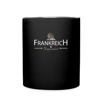 Frankreich Bergwandern - Tasse einfarbig - Schwarz - Vorne
