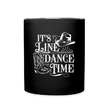 Line Dance ist cooler - Tanzen meine Passion - Tasse einfarbig - Schwarz - Vorne