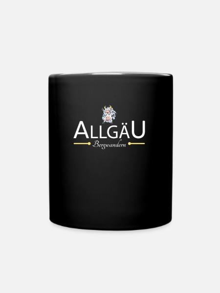 Allgäu Bergwandern - Tasse einfarbig - Schwarz