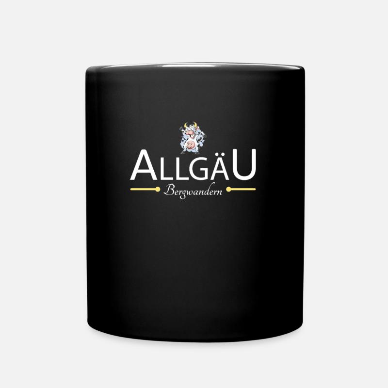 Allgäu Bergwandern - Tasse einfarbig - Schwarz