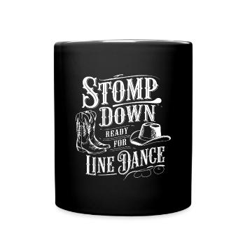 Line Dance Stomp Down Country Dance - Full Colour Mug - black - Front