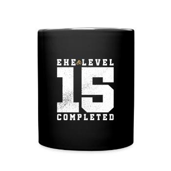 Ehe Level 15 Completed - Tasse einfarbig - Schwarz - Vorne