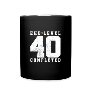 Marriage Level 40 Completed - Full Colour Mug - black - Front