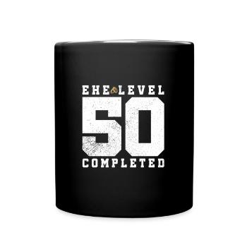 Ehe Level 50 Completed - Tasse einfarbig - Schwarz - Vorne
