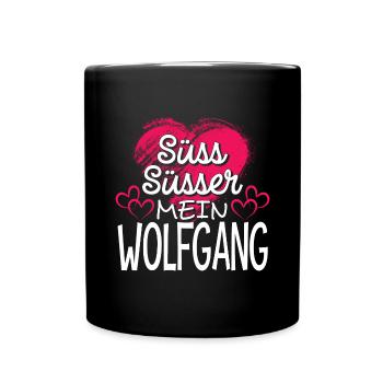 WOLFGANG - süss - Tasse einfarbig - Schwarz - Vorne