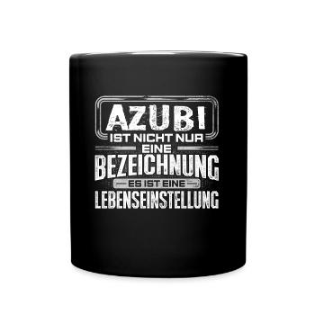 AZUBI - Leben - Tasse einfarbig - Schwarz - Vorne