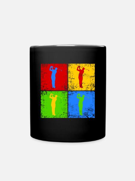 Golfeur golfeur golfeur pop art - Mug uni - noir