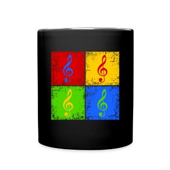 Clef Pop Art - Full Colour Mug - black - Front