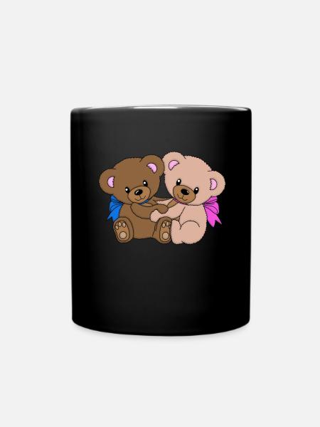 Bärchen - Tasse einfarbig - Schwarz