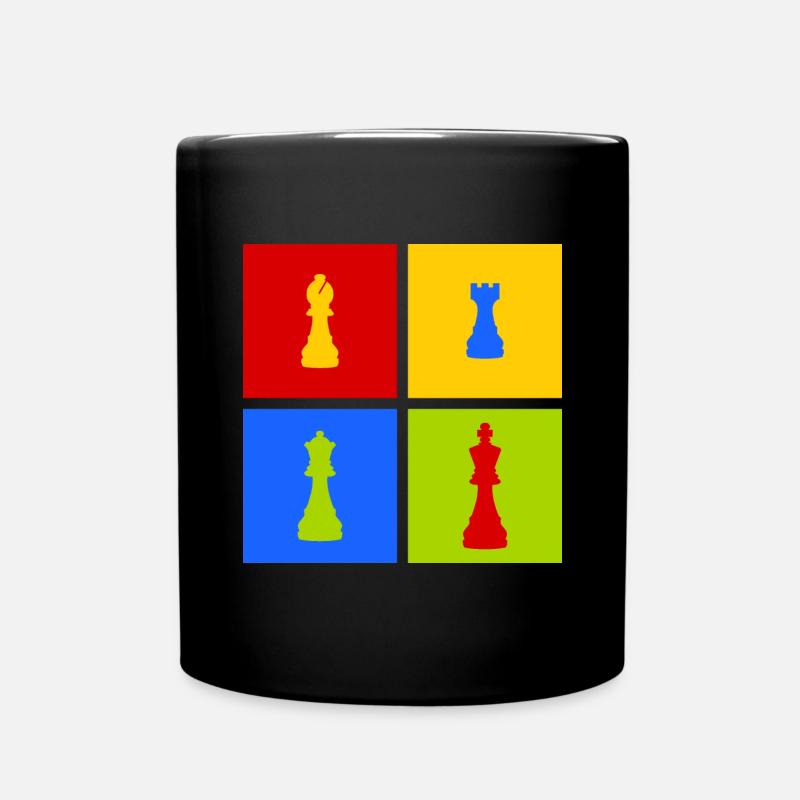 pièces d'échecs colorées - Mug uni - noir