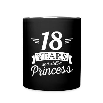 18 years and still a princess - Mug uni - noir - Devant