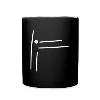 cadre carré vectoriel - Mug uni - noir - Devant