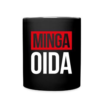 MINGA OIDA | MÜNCHEN | GESCHENK - Tasse einfarbig - Schwarz - Vorne