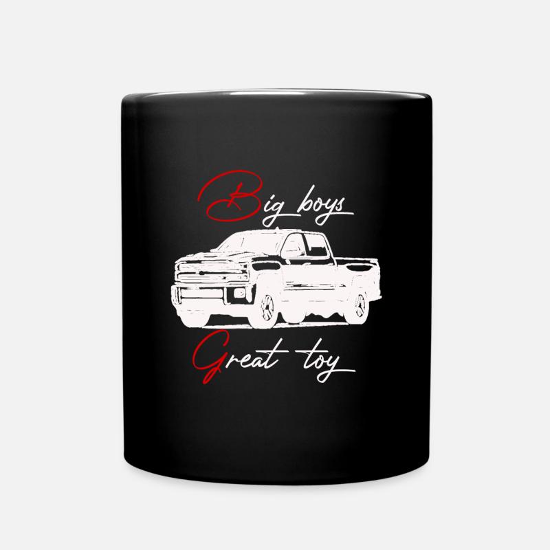 pick-up, véhicule tout terrain, tout terrain, voiture, 4x4, fourgonnette - Mug uni - noir
