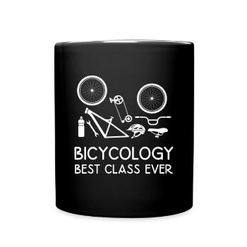 bicycle bicycle cicycology wheel bike - Full Colour Mug - black - Front
