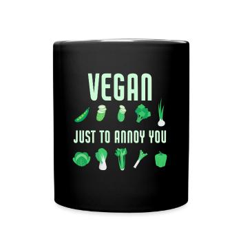 Végétalien Juste pour vous ennuyer Drôle De Végétal Végétal - Mug uni - noir - Devant