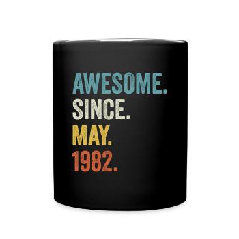Awesome Since May 1982 40th Birthday - Full Colour Mug - black - Front