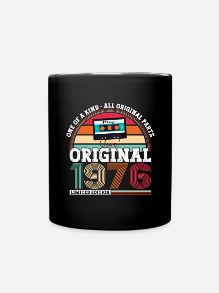 Oryginalny maj 1976 47th Birthday Gift Men - Kubek jednokolorowy - czarny