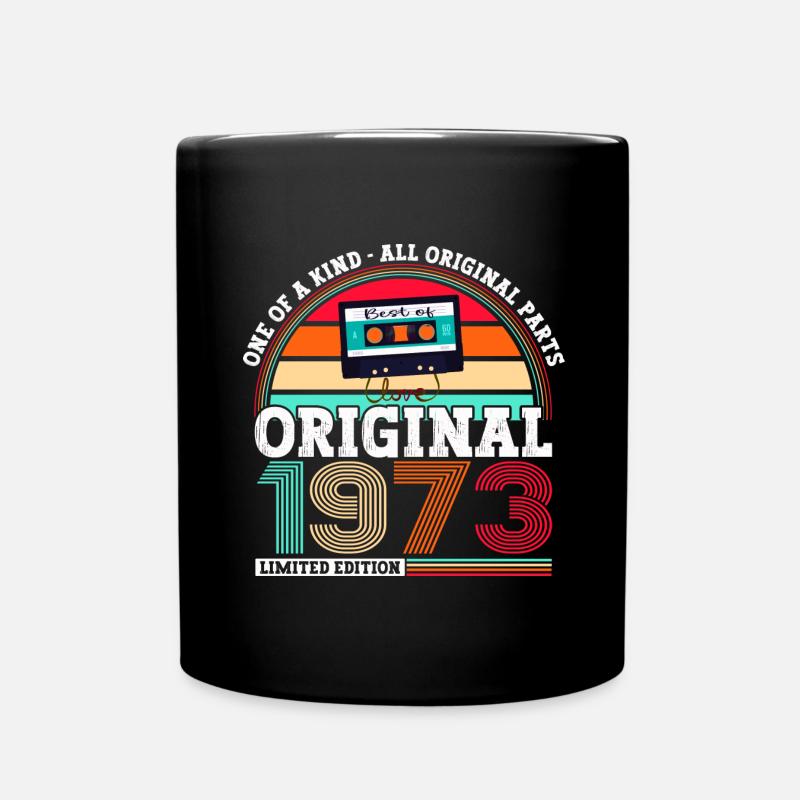 Original 1973 49. Geburtstag Geschenk Herren - Tasse einfarbig - Schwarz
