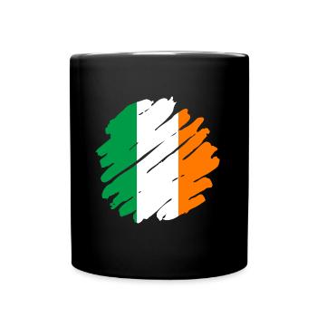 Ireland Flag Vintage Irish Flag Dublin - Full Colour Mug - black - Front