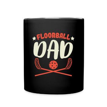Floorball Dad Floorball Player Father Papa - Full Colour Mug - black - Front
