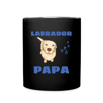 Labrador Papa Chiens Cadeau fête des pères Labrador - Mug uni - noir - Devant
