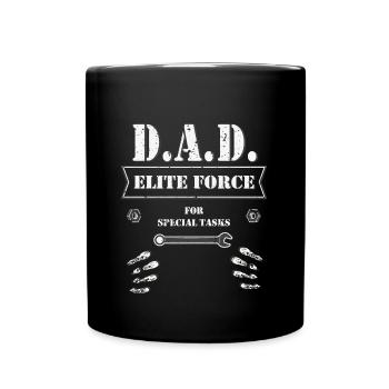 Dad - Elite Force for Special Tasks - Repair Army - Tasse einfarbig - Schwarz - Vorne