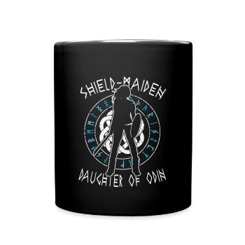Shield-Maiden - Daughter of Odin - Lagertha Viking - Tasse einfarbig - Schwarz - Vorne
