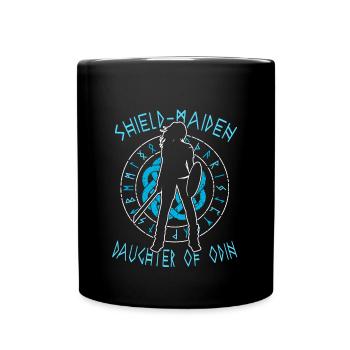 Shield-Maiden - Daughter of Odin - Lagertha Viking - Tasse einfarbig - Schwarz - Vorne
