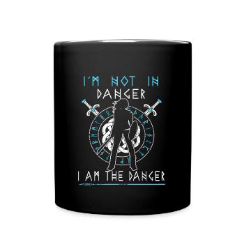 Shield-Maiden - I´m not in danger- Lagertha Viking - Tasse einfarbig - Schwarz - Vorne