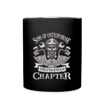 Biker - Sons of Osteoporose - Kutte Motorrad - Tasse einfarbig - Schwarz - Vorne