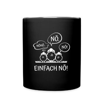 Schafe - Nö, einfach Nö - schwarze Schafe - Tasse einfarbig - Schwarz - Vorne
