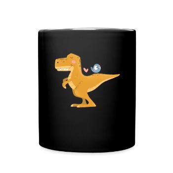 ZAZdesign® Dino T-Rex Tyrannosaurus - Full Colour Mug - black - Front