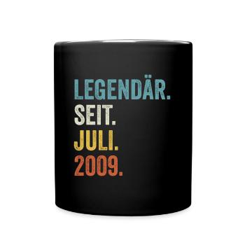 13 Jahre Legendär Seit Juli 2009 13. Geburtstag - Tasse einfarbig - Schwarz - Vorne