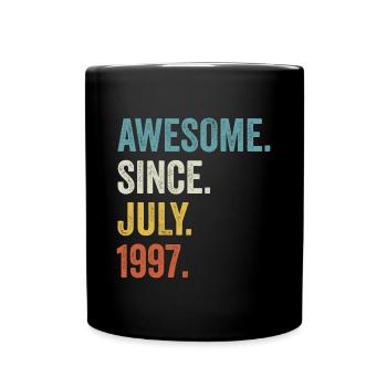 Génial depuis juillet 1997 25ème anniversaire - Mug uni - noir - Devant