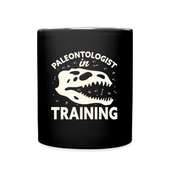 Paléontologue en formation fossile de dinosaure - Mug uni - noir - Devant