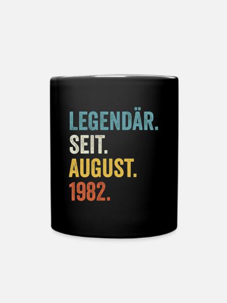 40 Jahre Legendär Seit August 1982 40. Geburtstag - Tasse einfarbig - Schwarz