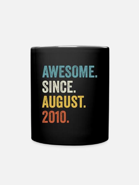 Awesome Since August 2010 12e anniversaire - Mug uni - noir