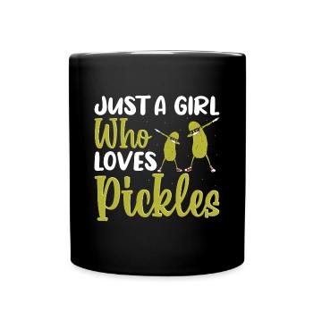 Just A Girl Who Loves Pickles - Full Colour Mug - black - Front
