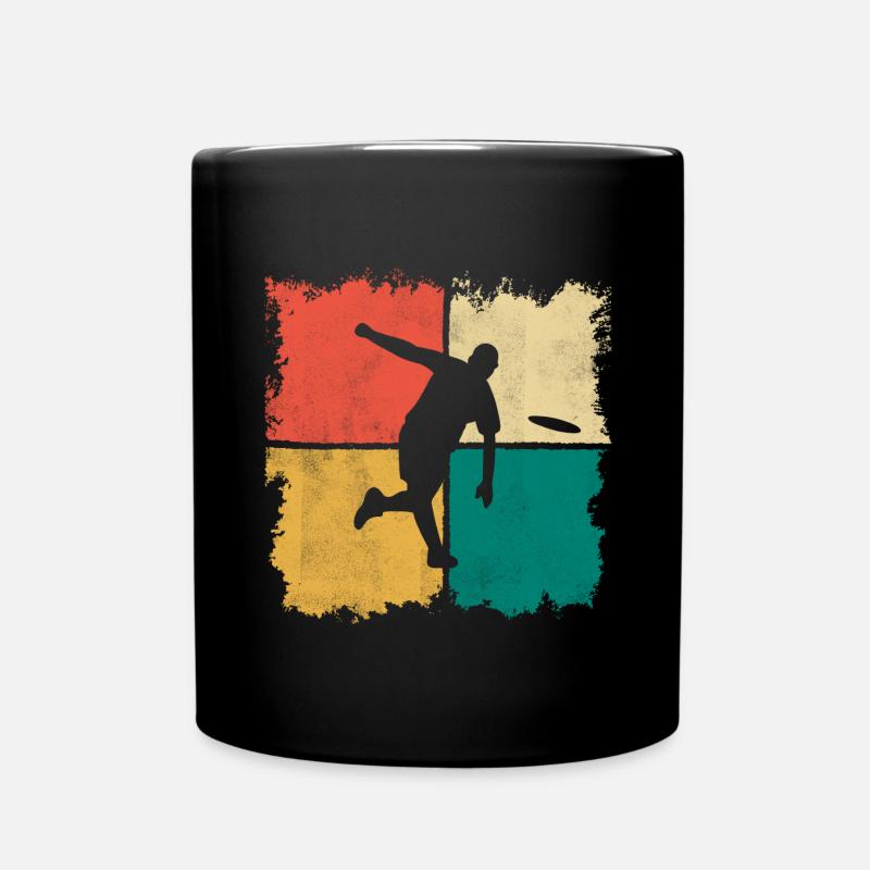Discgolf Spieler Disc Golf Discgolfer Vintage - Tasse einfarbig - Schwarz