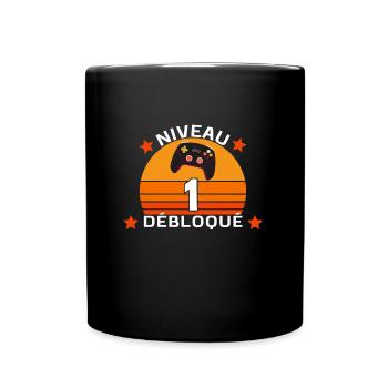 niveau débloqué 1 ans anniversaire - Mug uni - noir - Devant