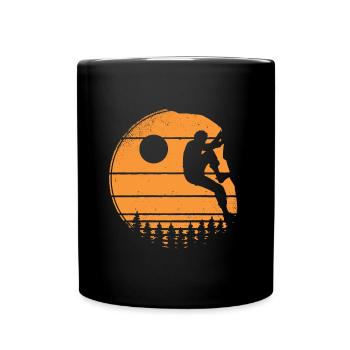 Klettern Boulder Bouldern Bergsteiger - Tasse einfarbig - Schwarz - Vorne