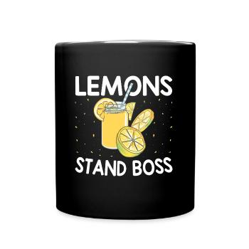 Lemonade Stand Boss Funny Lemon Juice Fruit - Full Colour Mug - black - Front