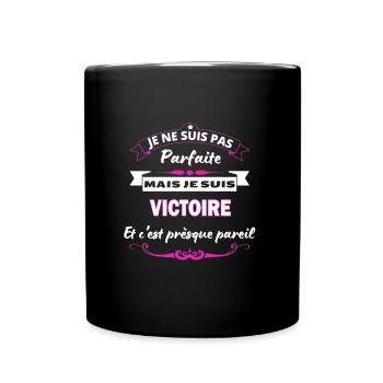 je ne suis pas Parfaite Victoire - Mug uni - noir - Devant